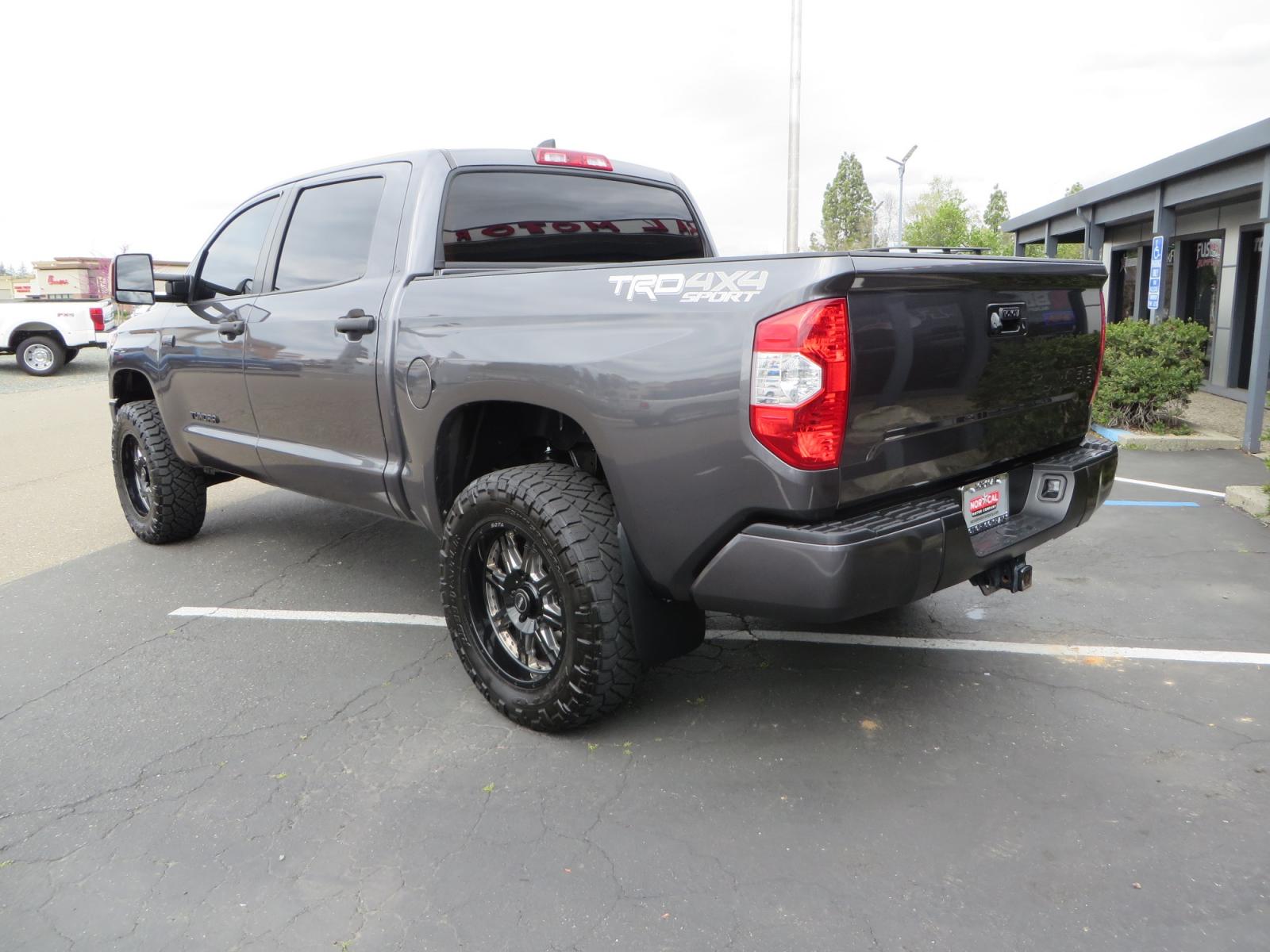 2021 CHARCOAL /GREY Toyota Tundra SR5 (5TFDY5F16MX) with an 5.7L V8 OHV 16V engine, automatic transmission, located at 2630 Grass Valley Highway, Auburn, CA, 95603, (530) 508-5100, 38.937893, -121.095482 - Features a Zone Offroad level kit, 20" SOTA wheels, 35" Nitto Ridge Grappler tires, Fox rear shocks, Air bags, front and rear TRD sway bars, and Window tint. - Photo #6